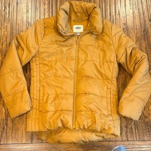 Old Navy Mustard Yellow Puffer Jacket Small